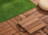 Gardeon 10PCS Wood Deck Tiles 30x30cm Interlocking Floor Tiles for Patio Balcony Garden GD-WT-10PCS-BR