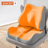 2-piece Orange Ergonomic Memory Foam Seat Cushion with Lumbar Support - Breathable Contoured Design V888-ELOSUNG50725