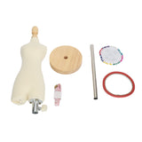 Dress Form Female Mannequin Torso Mini Dress Model with Wooden Base for Sewing Display Photo V1294-YM0710-3117230262511