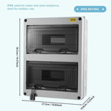 HT Series Junction Box 24WAY IP65 Waterproof Distribution Box Outdoor ABS Electrical with Lock for V1370-AZ4-07793