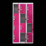 12-Door Locker for Office Gym Shed School Home Storage - 4-Digit Combination Lock V63-838921