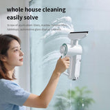 Electric Glass Scraper, 1200Pa Suction, Spray, Window Cleaner, Multi-Surface, Home Cleaning. V1232-BLJJS-002
