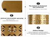 Iron Gold Round Umbrella Stand for Home Use Freestanding Umbrella Storage Rack 1 Pack V1366-AZ2-W-14476