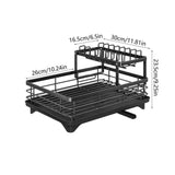 Kitchen Double Layer Draining Rack Partition Storage Built In Drainage Structure Design Organizer V1370-AZ4-09232