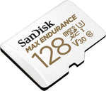 Sandisk Max Endurance Microsdxc Card SQQVR 128G UHS-I C10 U3 V30 100MB/S R 40MB/S W SD V28-FFCSAN128GQQVR