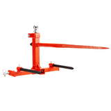 49" Hay Spear, Bale Spears 726kg Loading Capacity, Three-Point Hitch Tractor Attachment with 2pcs V952-TZCZS49INCHSCWHSBV0