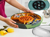 Snack Tray with Compartment Snacks Bowl with Lid Plastic Snacks Compartment Snacks Bowls Flat V1237-ZY-203-5239
