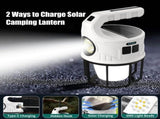 Solar Camping Lantern Lamp Rechargeable Flashlight Emergency Light V1366-AZ2-W-11193