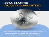 1/2" x 4" Zinc Carriage Bolt Kit, Grade 307A by Makers Bolt V1258-DP02-F-79