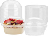 25Pcs Clear Dessert,QZS Plastic Containers with Lids for Ice Cream,8oz Disposable Clear Plastic V1189-WXFWAL-20260319-00132