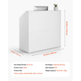 Reception Desk, 1180 x 500 x 1115 mm Rectangular Front Table, Office Reception Desk, Retail V952-YBQTJXWCTBDCYNOVBV0