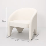 Interior Ave - Nova Sculptural Accent Chair White Chenille V355-IA-AC-NW