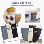 3 in 1 Large 135L Laundry Clothes Hamper Basket with Waterproof bags and Aluminum Frame V178-83102