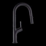 Kitchen Laundry Bathroom Basin Sink Pull Out Mixer Tap Faucet in Black V63-847991