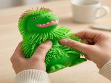 Cartoon Dinosaur Squishiess Squeeze with Long Hair Soft TPR Rubber Stress Relief Sensory Fidget V1369-AZ3-W-15219