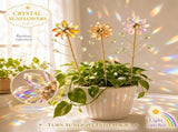 3-Pack Crystal Sunflower Suncatchers Rust-Resistant Metal, Sturdy Construction, Perfect for Indoor V1366-AZ2-W-15146