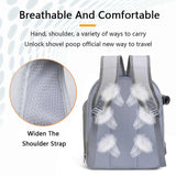 Grey Spacious Pet Carrier Backpack with Clear Window - Comfortable Travel Bag for Cats & Small Dogs V888-ELOSUNG27129
