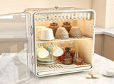 Dustproof Cup Organizer Tea Set Storage Box Household Transparent Desktop Water Cup Tea Cup Draining V1294-YM0706-3117230216311