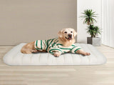 Pawz XL Size Orthopedic Dog Bed with Sherpa Plush Removable Cover in White PT1275-XL-WH