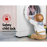 Devanti 8kg Front Load Washing Machine Quick Wash 24h Delay Start Automatic FWM-C-8KG-WH