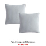 Platinum Collection Pair of Frankie Sage European Pillowcases 65 x 65cm V442-LED-PILLOWC-FRANKIE-SAGE-EU