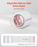 VEVOR Clear Packing Tape 24 Rolls 65 Yards Heavy Duty Clear Packing Tape 2.7 Mil V952-3YCXFXJDTM24YMKX1V0