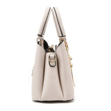White Tote Bag Women'S Handbag Leaf Charm Bag Stylish Women'S Bag Designer Tote - White - Size V1347-945-04108-WHT-26-13-18