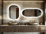 1000x500mm LED Bathroom Mirror Oval Anti-Fog Dimmable Wall Mount V178-66709