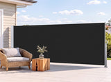 Instahut 1.4X3M Side Awning Retractable Privacy Screen Outdoor Sun Shade Black AWN-B-SIDE-FC-140-BK