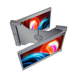 Dual Portable Triple Fold 1080P IPS FHD Monitor Screen Extender For Laptop 11.9" Grey V255-S11-BK