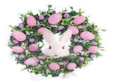 Easter Bunny Wreath Hanging Artificialative Easter Wreath with Eggs for Spring Front Door Home V1294-YM0901-241111HL03-3