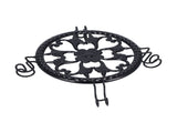 Flower Pot Stand Black Elegant Light Weight Stable Wrought Iron Plant Riser for Living Room Balcony V1294-YM0714-3115210201911