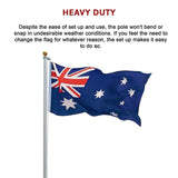 6.0m Flag Pole Full Set / Kit w Australian Flag V63-690444