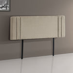 Linen Fabric Queen Bed Deluxe Headboard Bedhead - Beige V63-821553