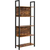 VASAGLE Bookshelf with 5 Shelves Rustic Brown and Black V227-9101101052471