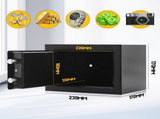 Digital Safe Box 6.4L, Electronic Security Safe with Keypad & 2 Emergency Keys, Steel Cash & V1181-OF014-BK