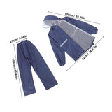 Reflective Motorcycle Rain Suit in Navy Oxford Fabric with Breathable Mesh, Unisex Outdoor Gear V1366-AZ2-W-17357