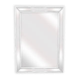 White Beaded Framed Mirror - Rectangle 80cm x 110cm V292-M-BDD-S-WHITE