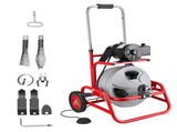 Drain Cleaner Machine 22m x 9.5mm, Sewer Snake Auger on Wheels, Manual Feed Drain Cleaning Machine V952-GDSTJLSGTSSDJ4OVD001V3