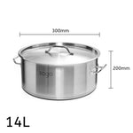 SOGA Dual Burners Cooktop Stove, 30cm Cast Iron Skillet and 14L Stainless Steel Stockpot ECOOKTDBL-SIZZLE30-STOCKPOT14L