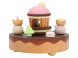 Music Box Bear and Dessert House Shape Valentine's Day Gifts Home Decoration Wooden Crafts V1294-YM0901-3115210087711
