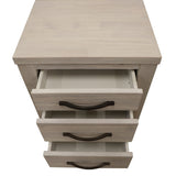 Foxglove Bedside Tables 3 Drawers Storage Cabinet Shelf Side End Table - White V315-V-FLOR-003