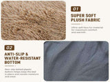Brown Bubble Plush Pet Sofa Bed with Removable Cushion M Size 70*55*23 cm Ultra-Soft Winter V888-ELOSUNG52365
