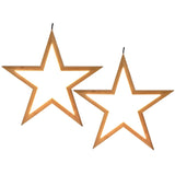 2x Large Bamboo Star LED Hanging Lamp Light Home Decor Lighting - Natural V563-75164_2X