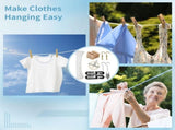 Laundry Clothesline Kit, Complete Laundry Hanging Tools Including 198ft Cotton Rope, Rustproof V1369-AZ3-W-08539