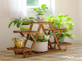 Upgraded Thick Wood Indoor Plant Stand with Flower Planter Shelves V767-ZJJ147-AU