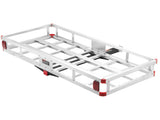 49.4 x 22.4 x 7.1 in Hitch Cargo Carrier, 500lb Capacity Trailer Hitch Mount Aluminum Cargo Basket, V952-CHXLK47206500F92QV0
