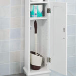 Toilet Paper Holder with Storage, Freestanding Cabinet, Toilet Brush Holder and Toilet Paper V178-84706