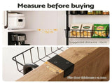 Artiss 2x Over Door Storage Pantry Organiser 6-Tier Metal Hanger Hook Black OVDS-A-MET01-BKX2
