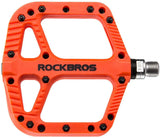 Extra Large MTB Flat Pedal Orange Nylon Composite 208g Stud Pin Grips ORANGE Rockbros V382-ORANGERBPEDAL